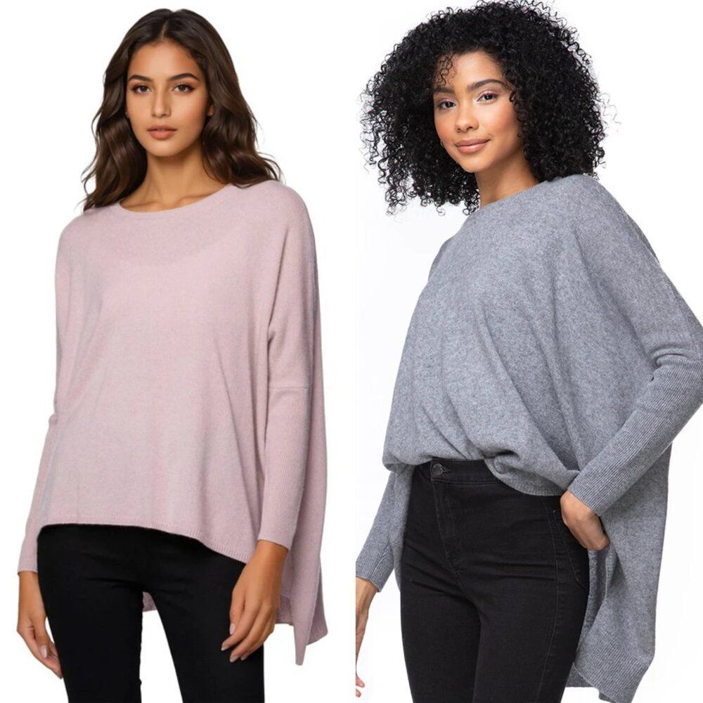 Subtle Luxury 100% Cashmere Loose & Easy Crew Sweater Size M/L